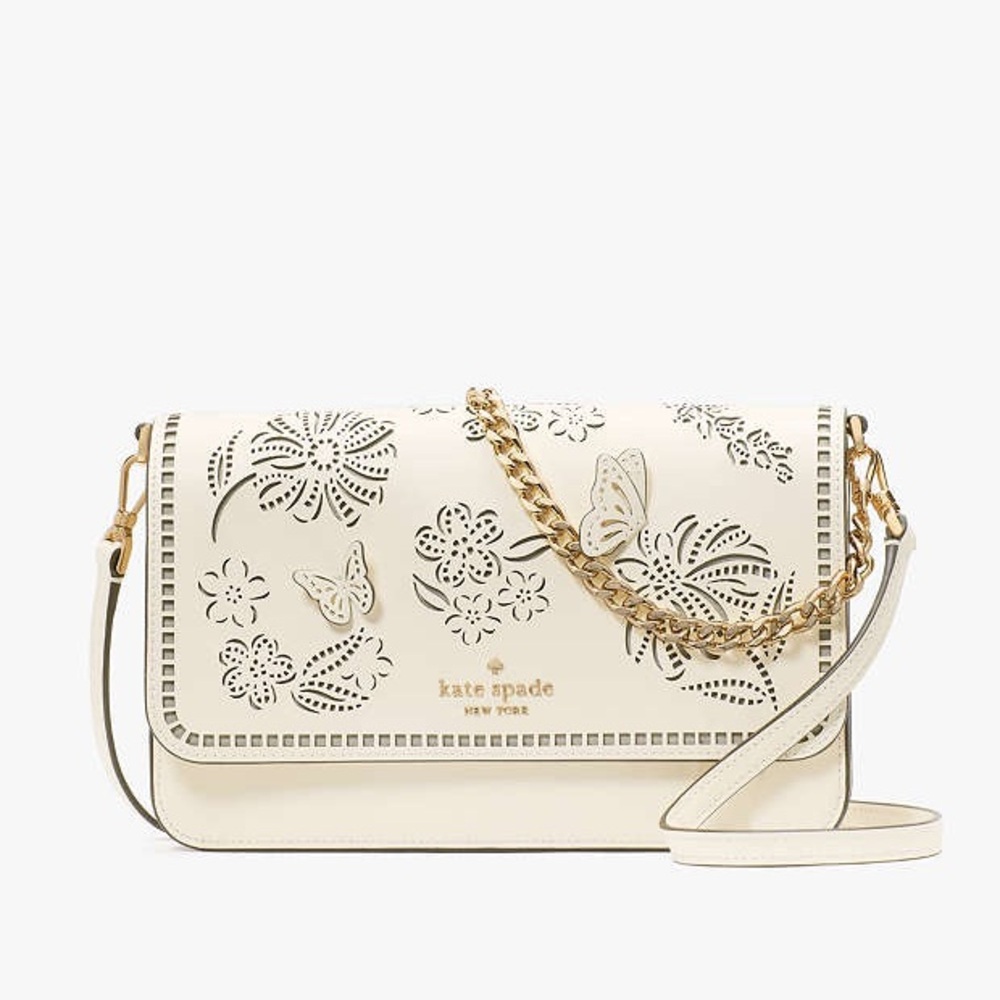 Kate Spade Leather Madison Perforat Willow Convertible Crossbody Purse